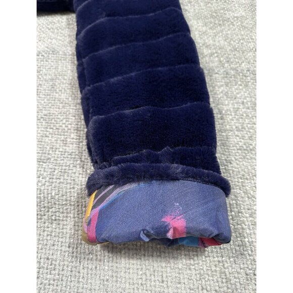 Claire Desjardins Jacket Womens XS Reversible Faux Fur Wearable Art Watercolor - Picture 14 of 15
